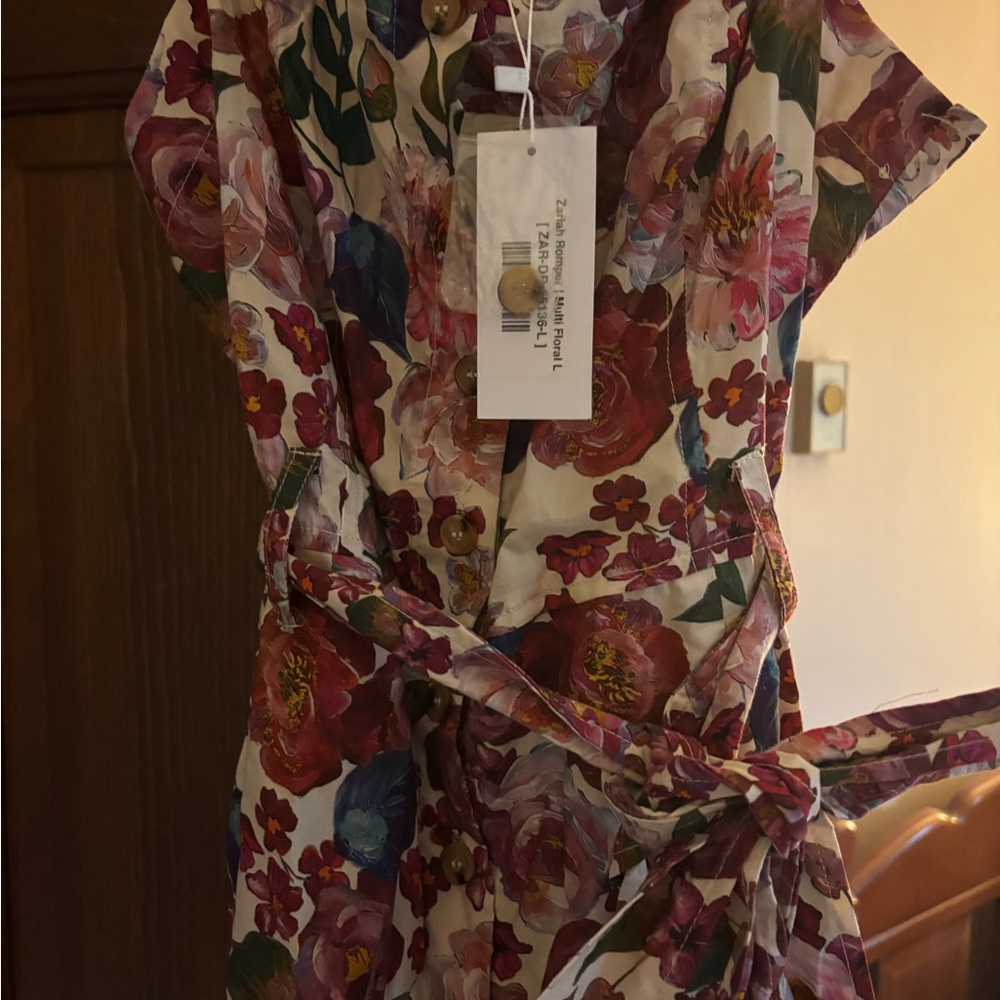 Baltic Born Multicolor Floral Romper - Picture 3 of 5